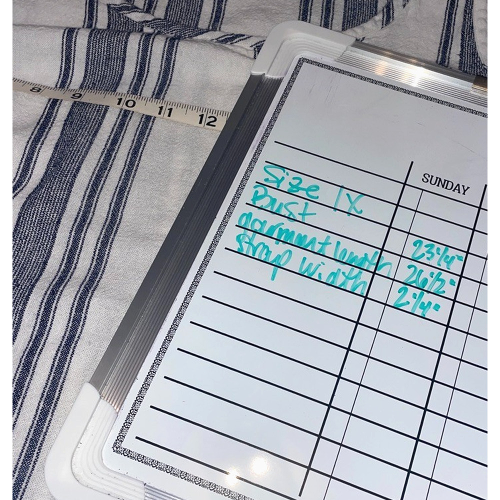 a.n.a Women's Sleeveless Stripe Button Side Tank Top Size 1X Lagenlook Coastal - Picture 8 of 9